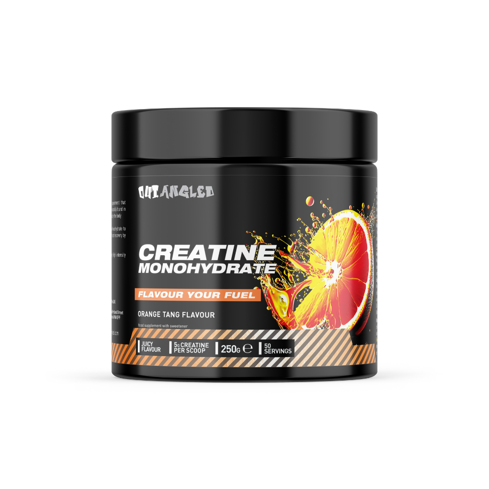 creatine monohydrate powder, increase strength, high-strength, orange flavoured